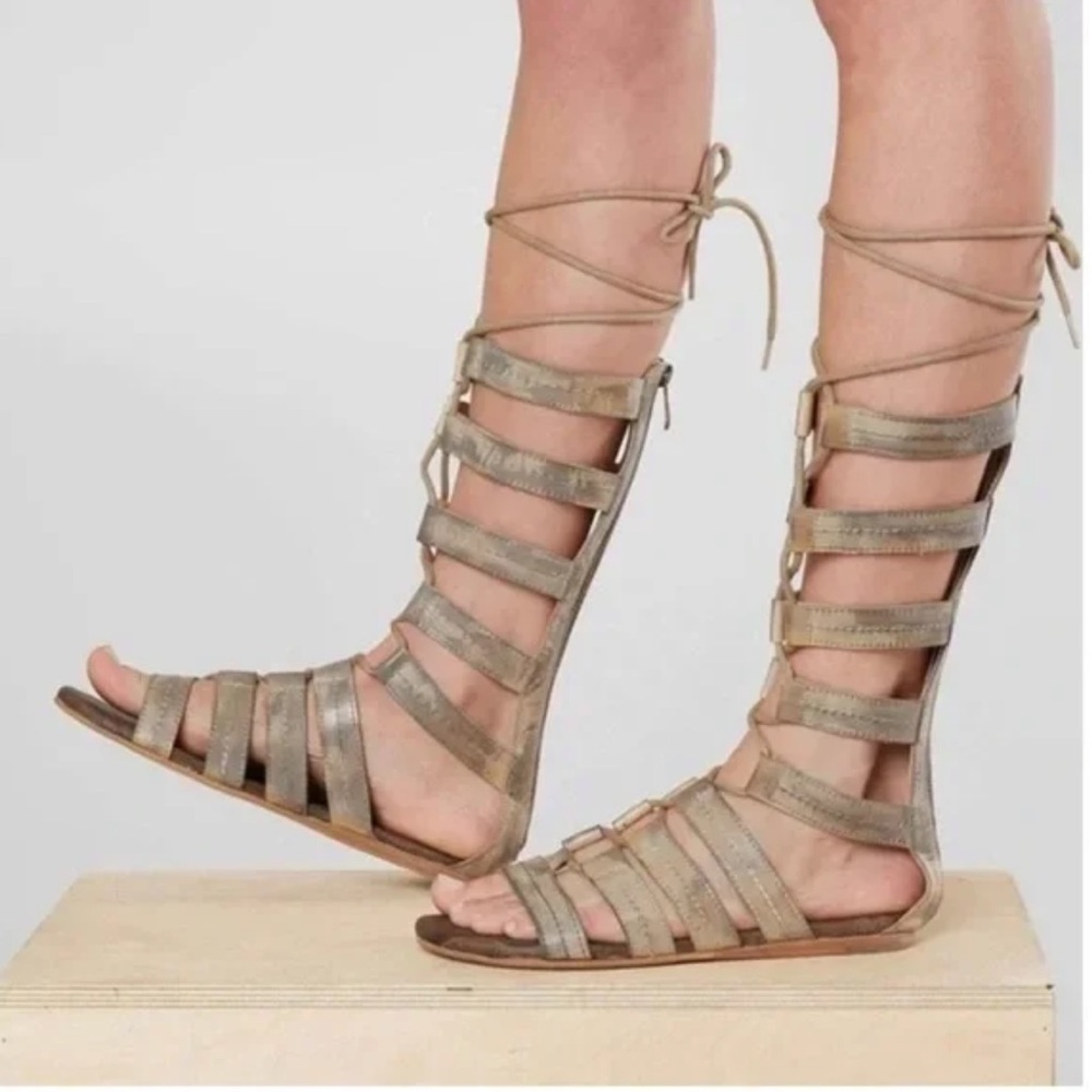 Roan Rhea Ebb Leather Gladiator Sandals Size 6.5